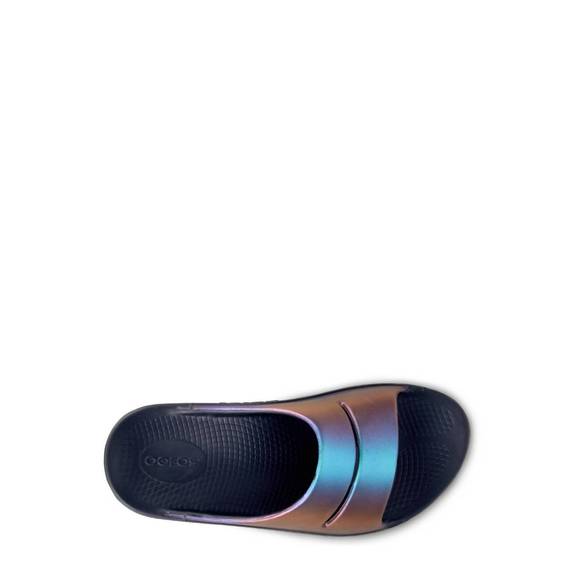 OOFOS Shoes New Oofos Womens Ooahh Luxe Slide Sandal In Midnight